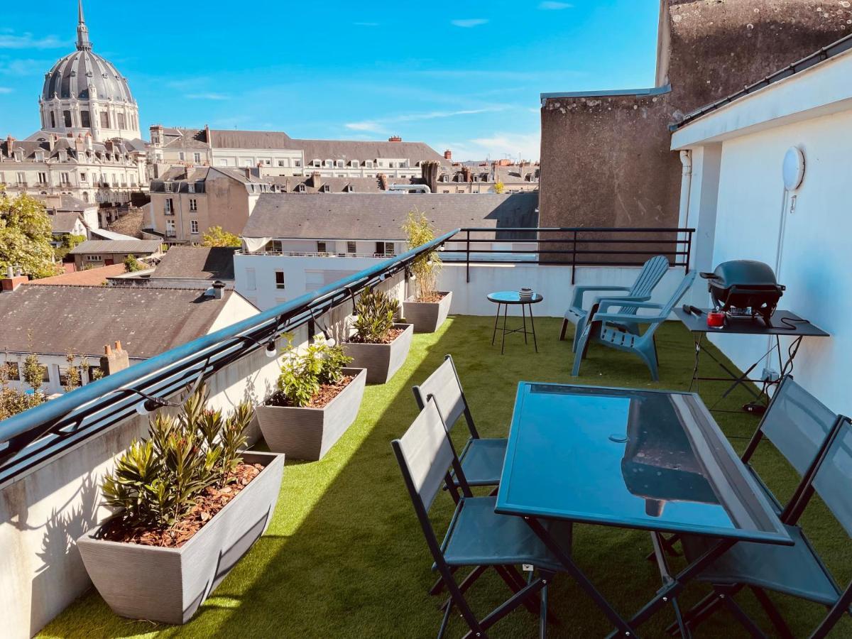 Grand Studio, Belle Terrasse Avec Vue Nantes Dış mekan fotoğraf